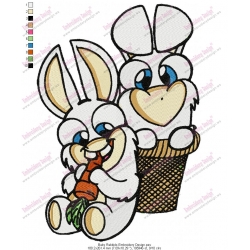 Baby Rabbids Embroidery Design